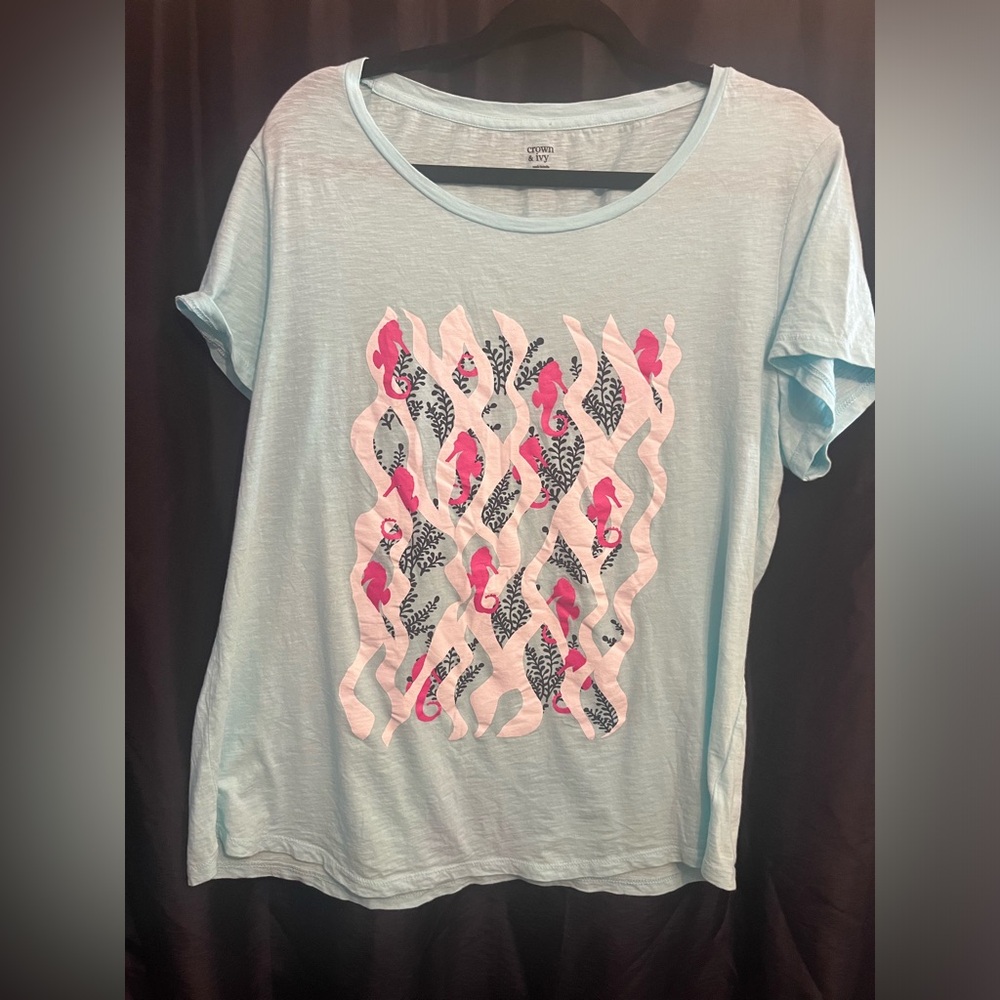 Crown & Ivy Seahorse Shirt